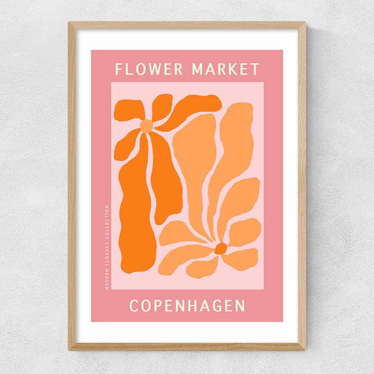 Copenhagen Flower Market Narrow Oak Frame