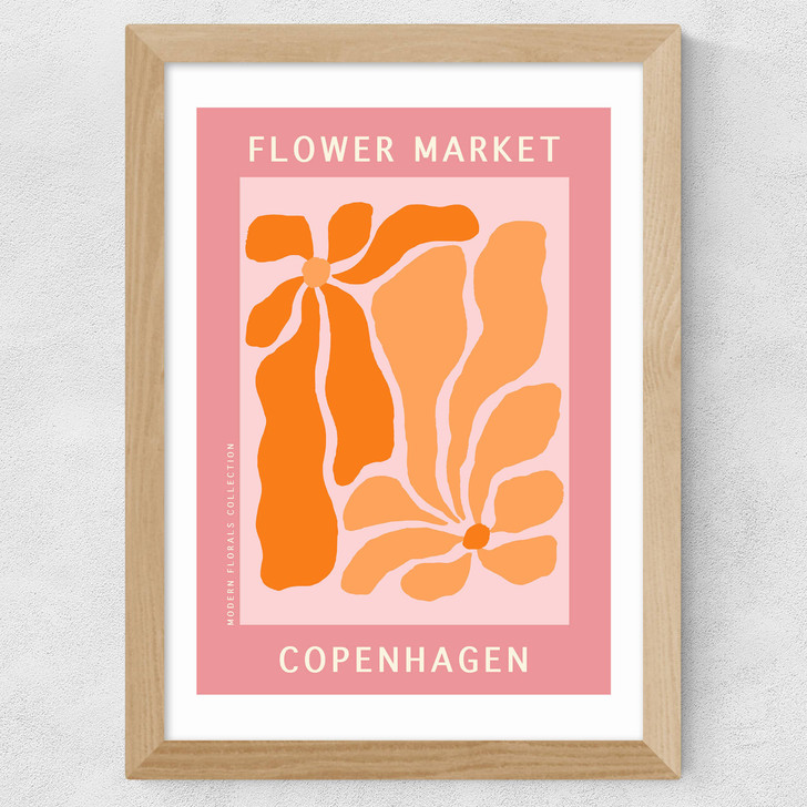 Copenhagen Flower Market Wide Oak Frame