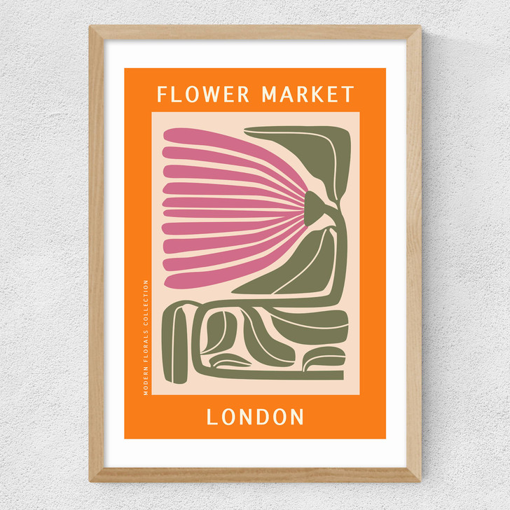 London Flower Market Medium Oak Frame