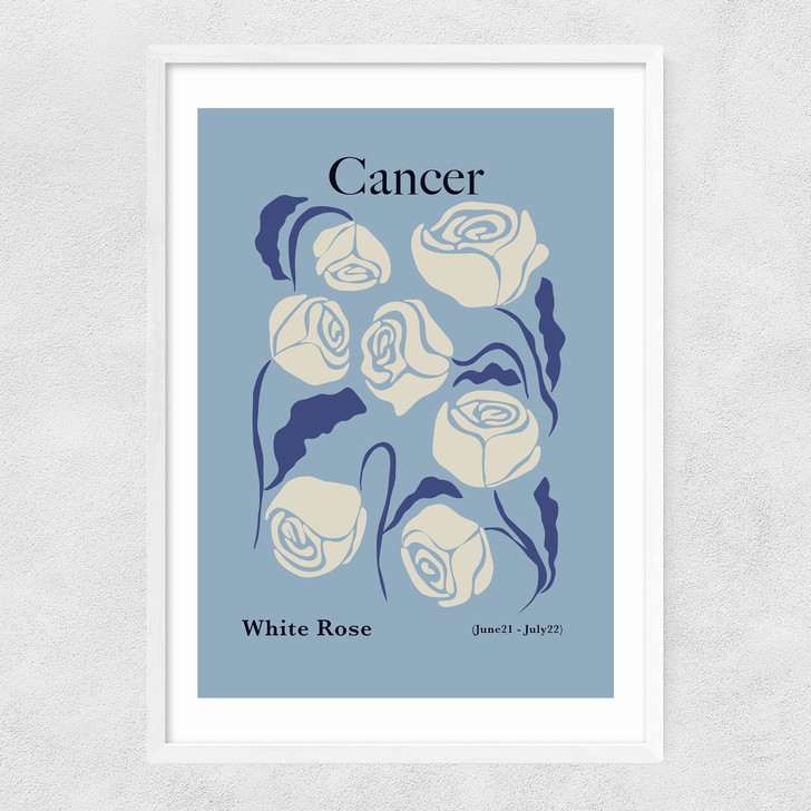 Cancer Narrow White Frame