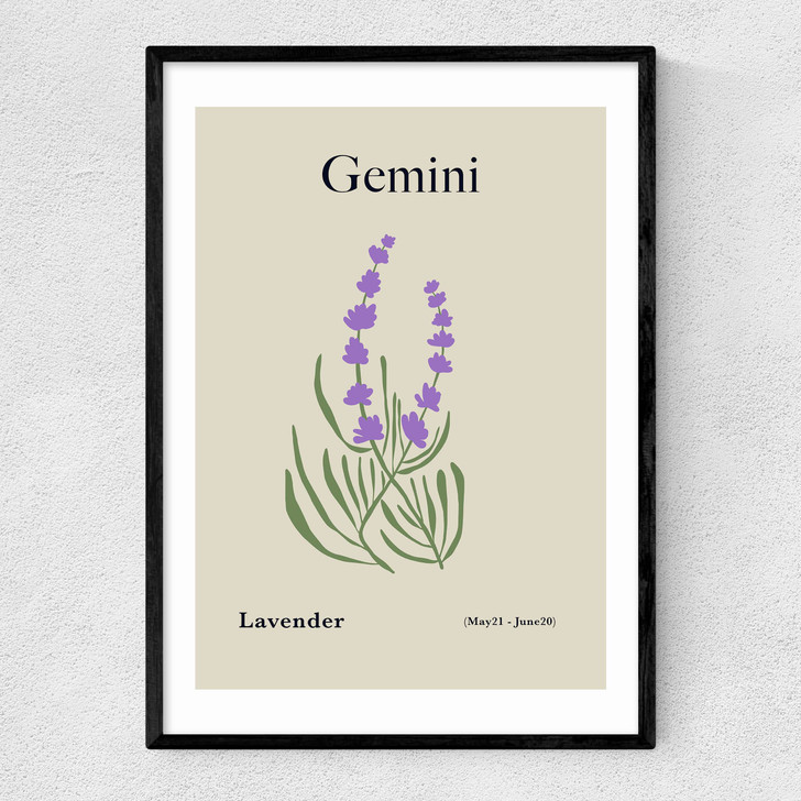 Gemini by Miho Art Studio Narrow Black Frame