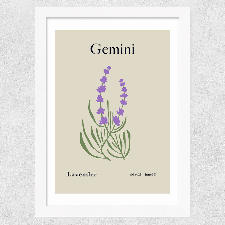 Gemini by Miho Art Studio Wide White Frame