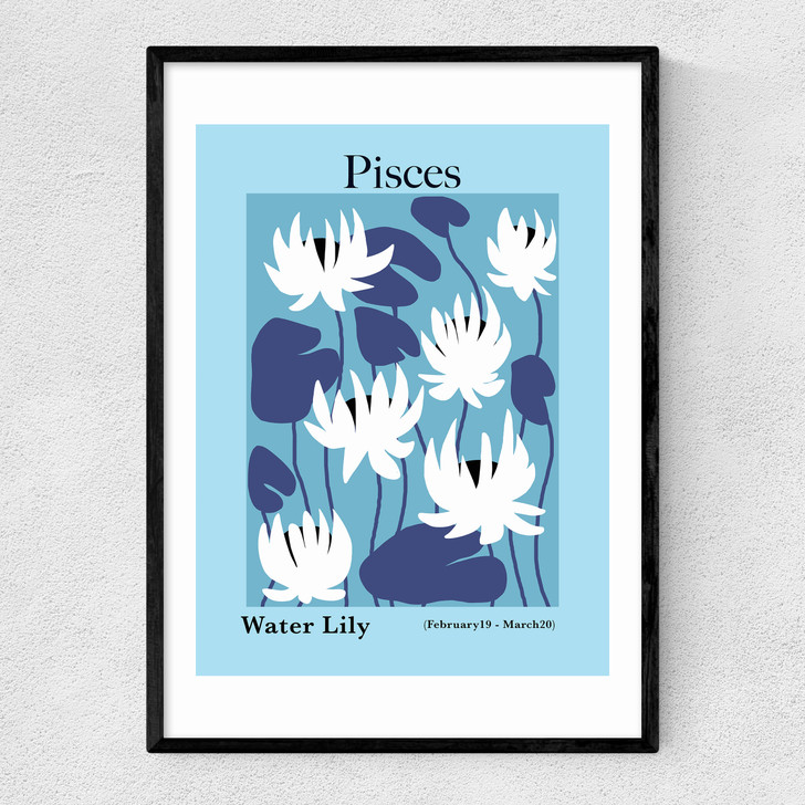 Pisces Narrow Black Frame