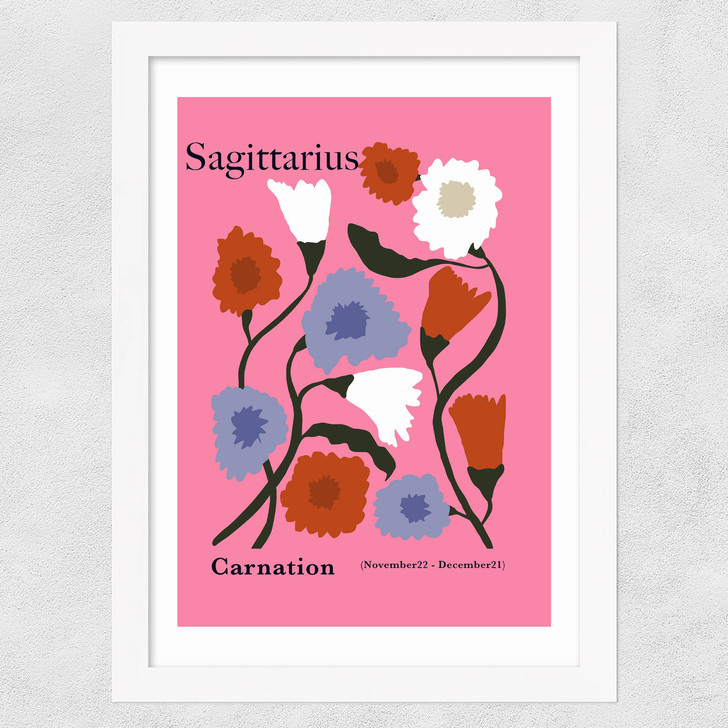 Sagittarius Wide White Frame