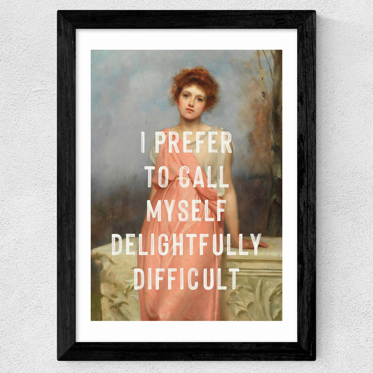 Delight Fully Difficult Wide Black Frame