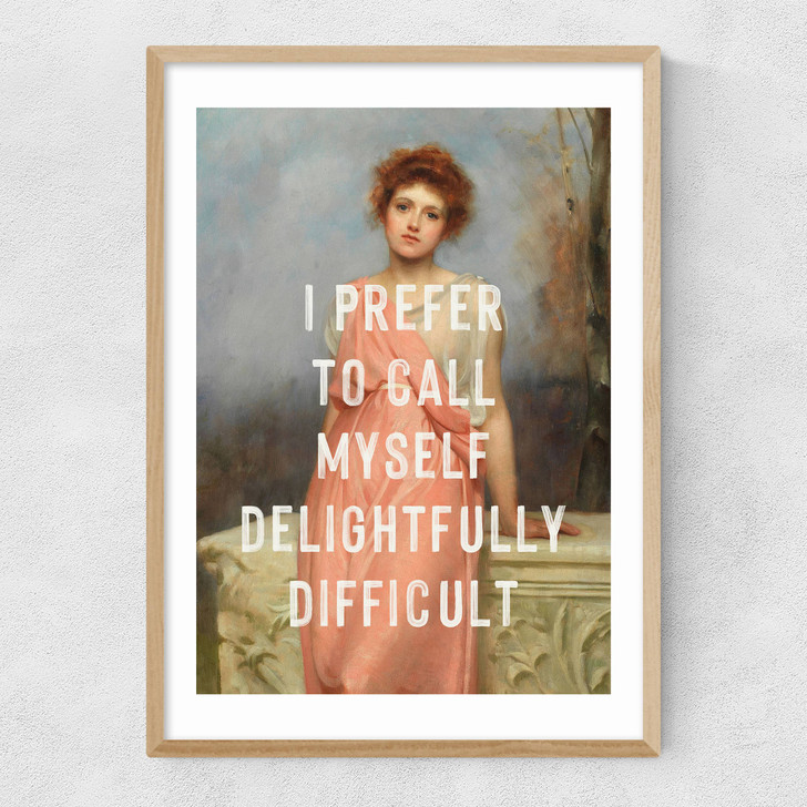 Delight Fully Difficult Narrow Oak Frame