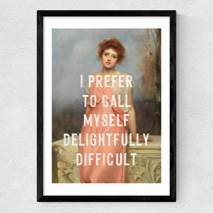 Delight Fully Difficult Medium Black Frame