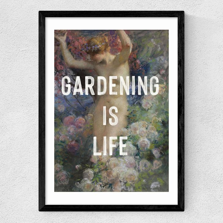 Gardening Is Life Medium Black Frame