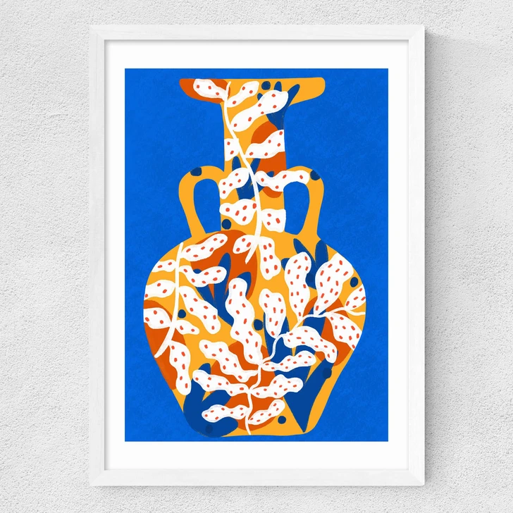 Amphorae Medium White Frame