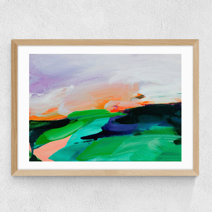 The Moon's Flute Medium Oak Frame