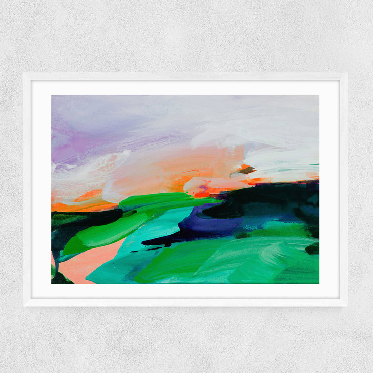 The Moon's Flute Narrow White Frame