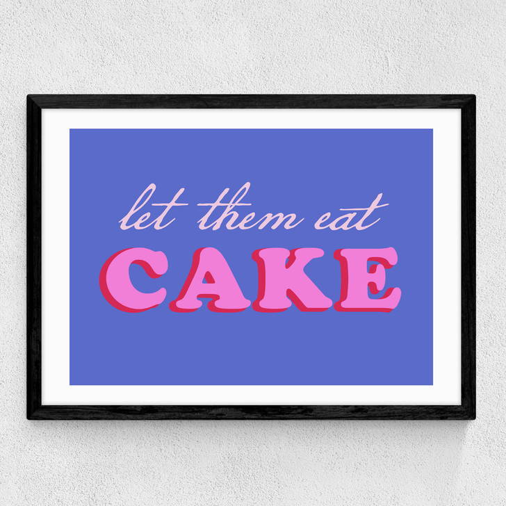 Let Them Eat Cake Medium Black Frame