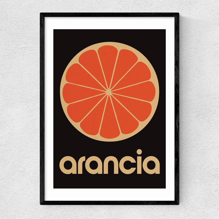 Orange by Limbo and Ginger Narrow Black Frame