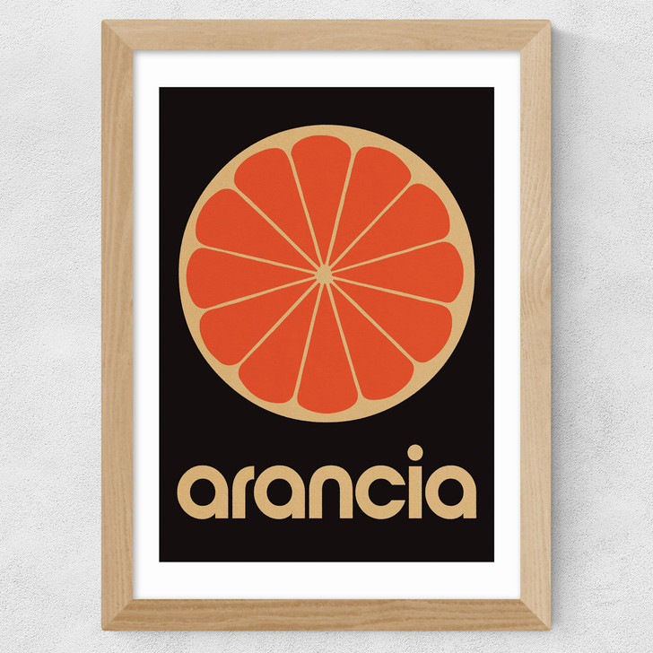Orange by Limbo and Ginger Wide Oak Frame
