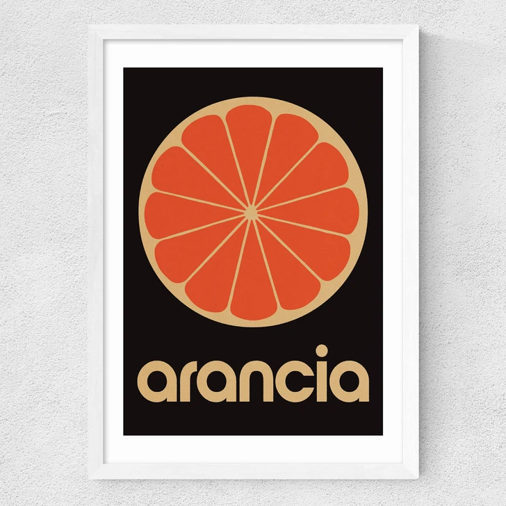 Orange by Limbo and Ginger Medium White Frame