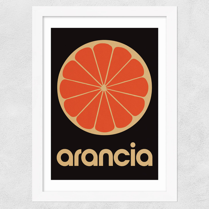 Orange by Limbo and Ginger Wide White Frame