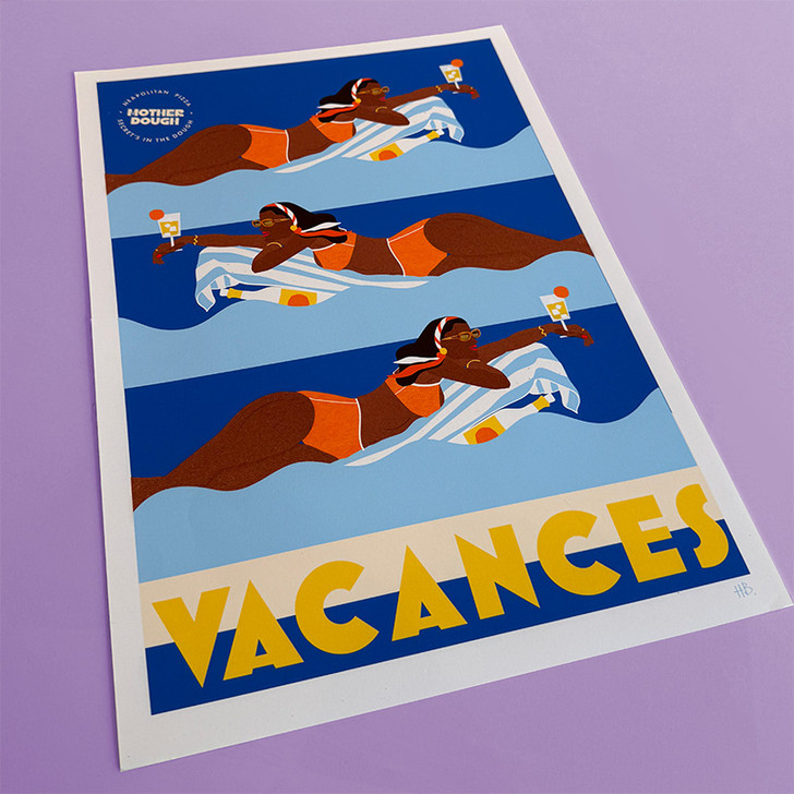 Holiday At Mother Dough Pizza Restaurant Unframed Print