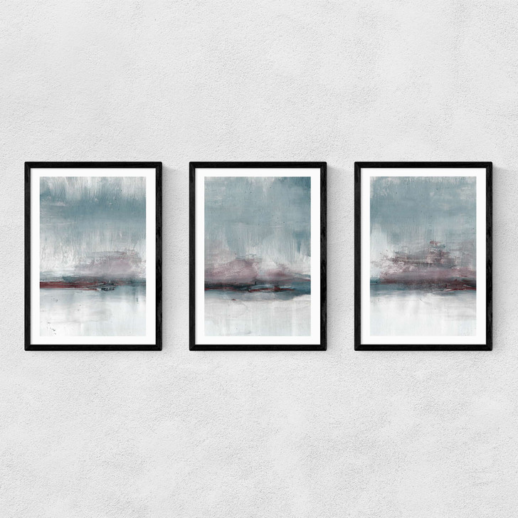 Drama Triptych Narrow Black Frame