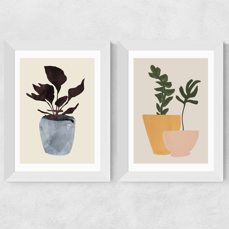 Planted Twin Set Wide White Frame Planted Twin Set Wide White Frame