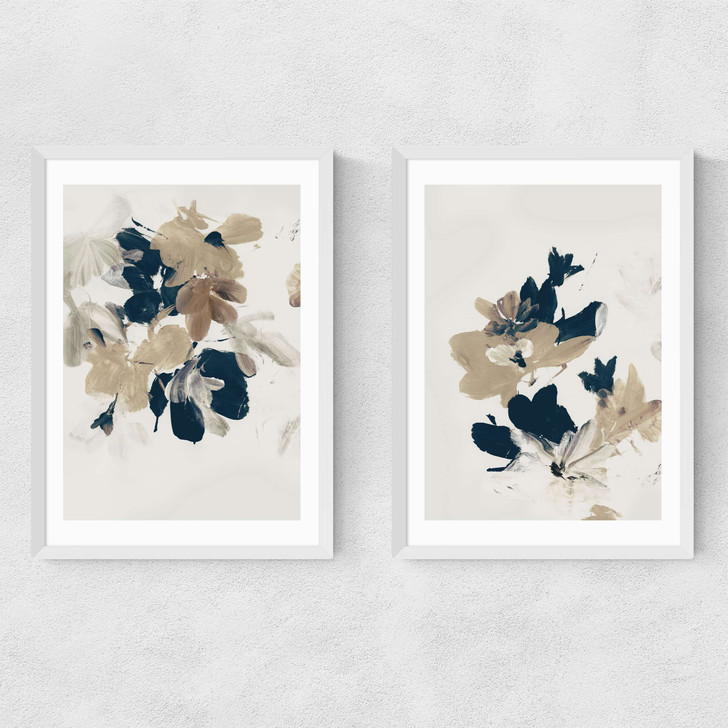 Summer View Twin Set by Dan Hobday Framed Art Print Narrow White Frame