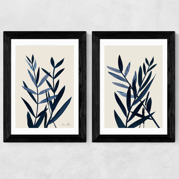 Blue Plant Twin Set Wide Black Frame