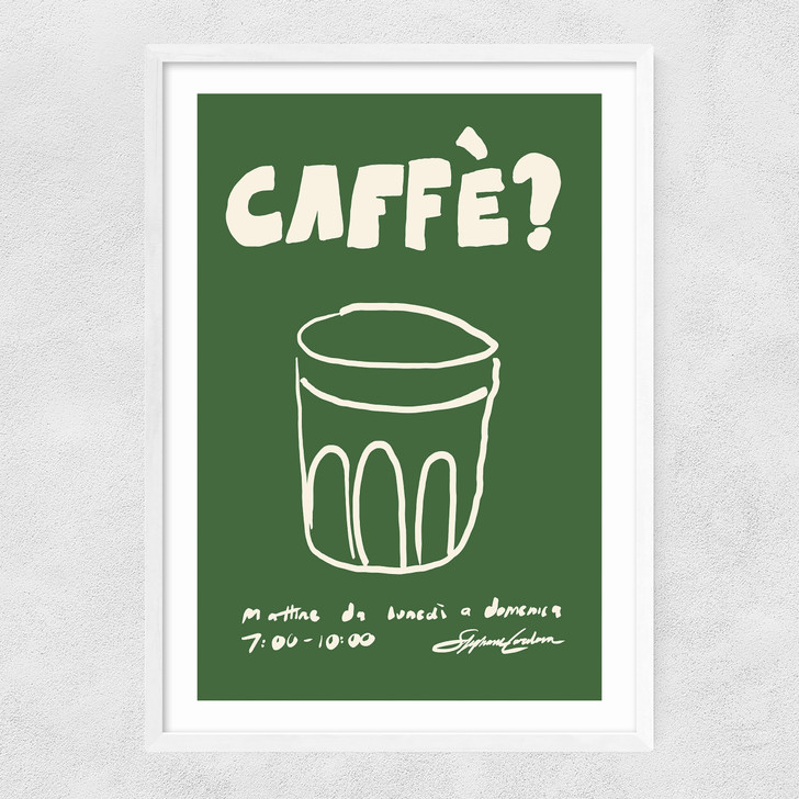 Caffe Narrow White Frame