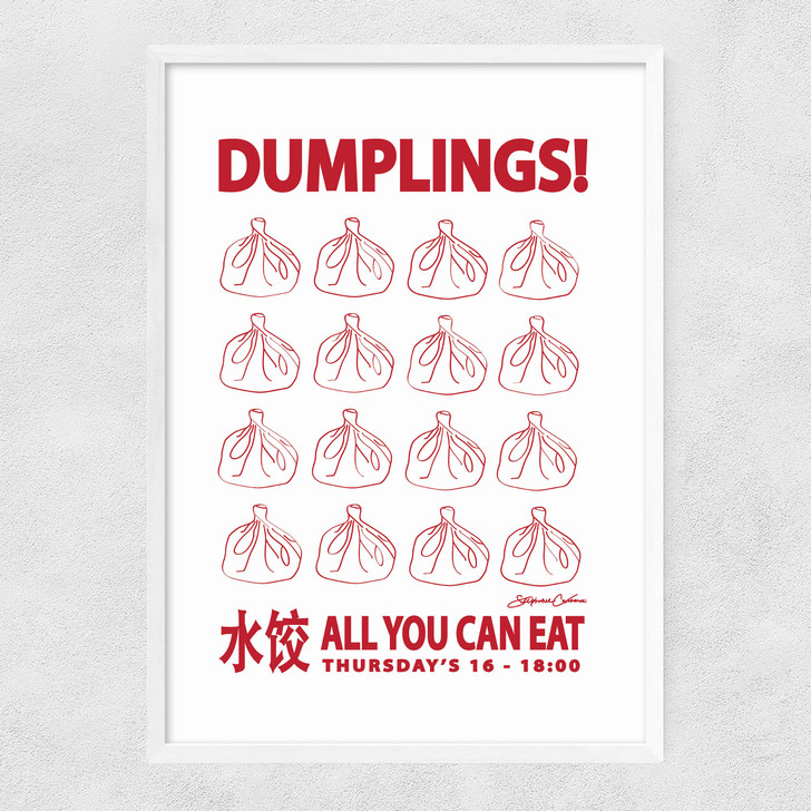 Dumplings Narrow White Frame Dumplings Narrow White Frame
