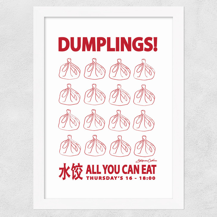 Dumplings Wide White Frame Dumplings Wide White Frame