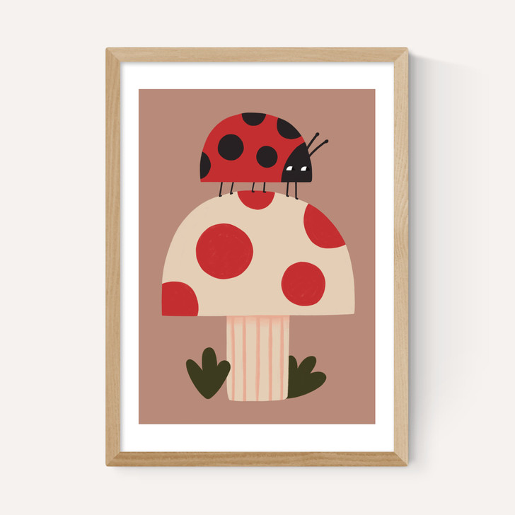 Ladybird And Mushroom