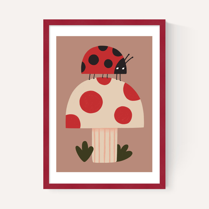 Ladybird And Mushroom