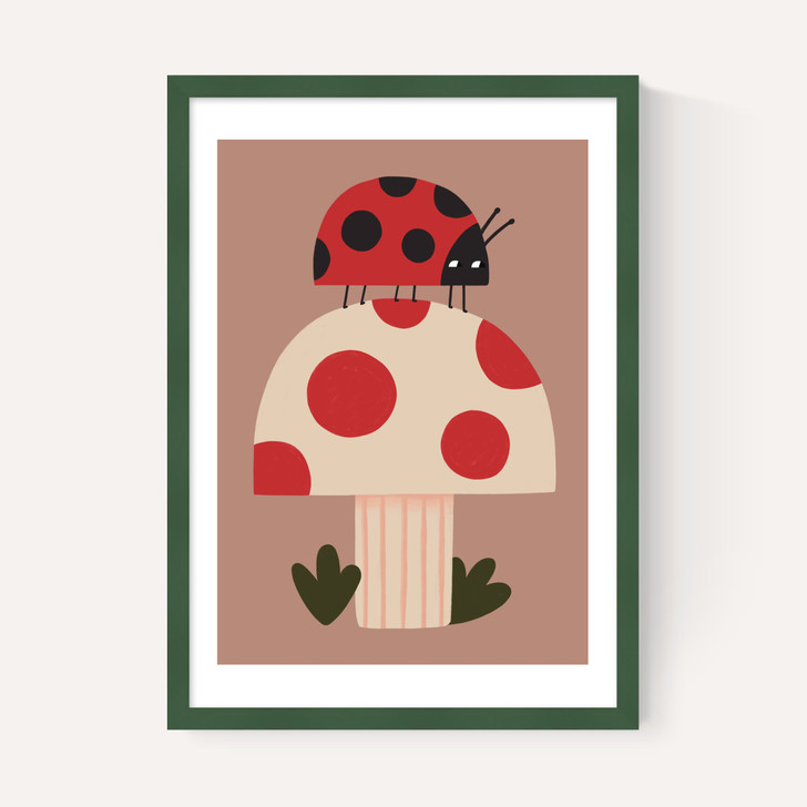 Ladybird And Mushroom