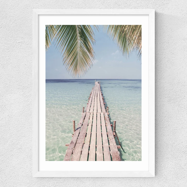 In Paradise Medium White Frame