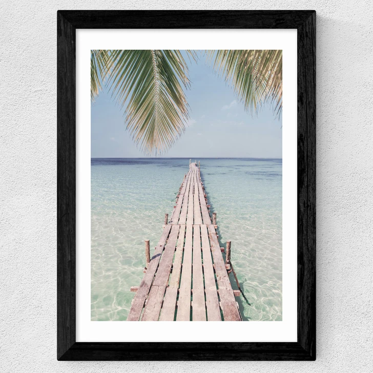 In Paradise Wide Black Frame