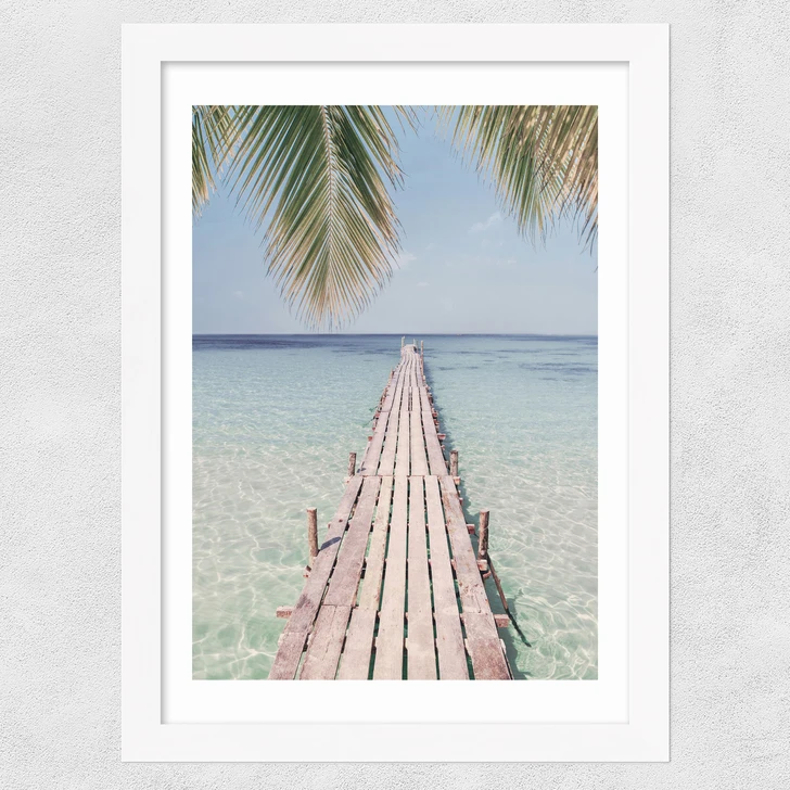 In Paradise Wide White Frame