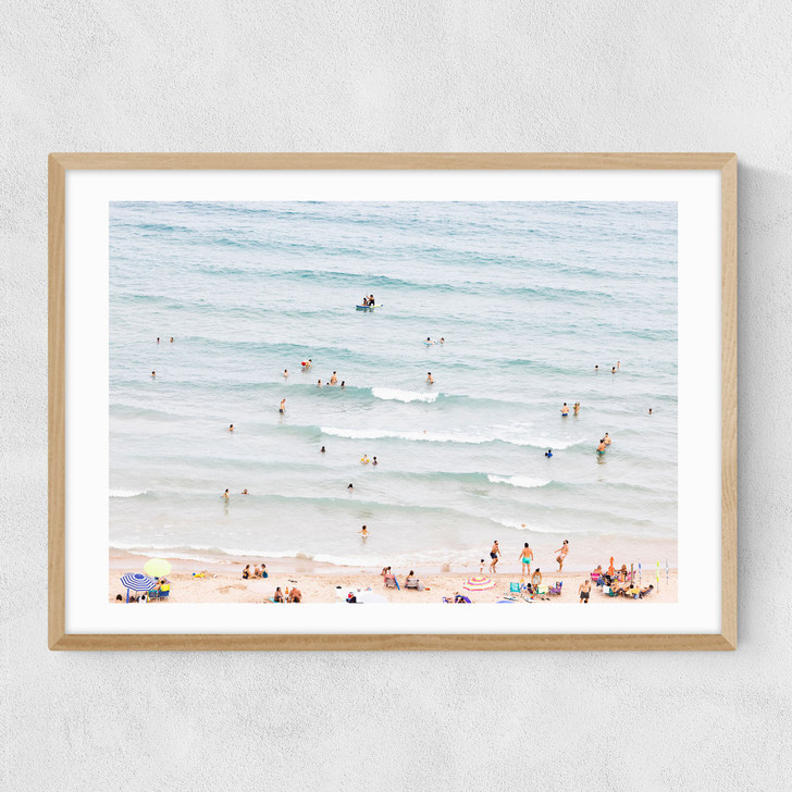 Beach Fun Narrow Oak Frame