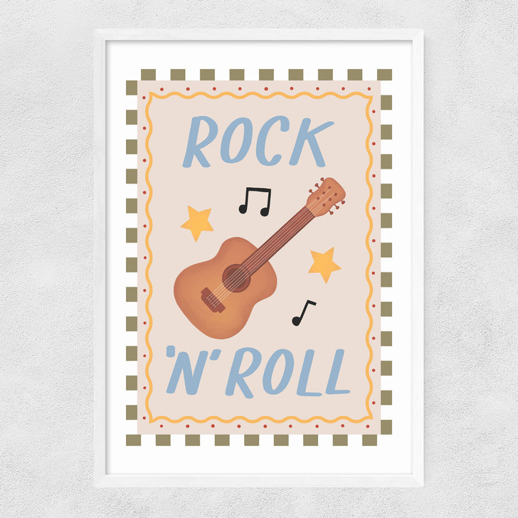 Rock n Roll Narrow White Frame