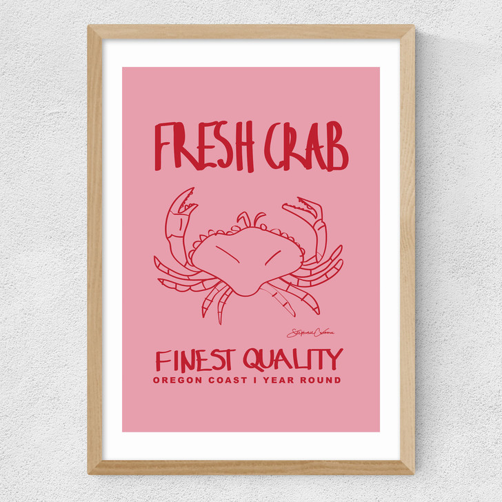 Fresh Crab Medium Oak Frame