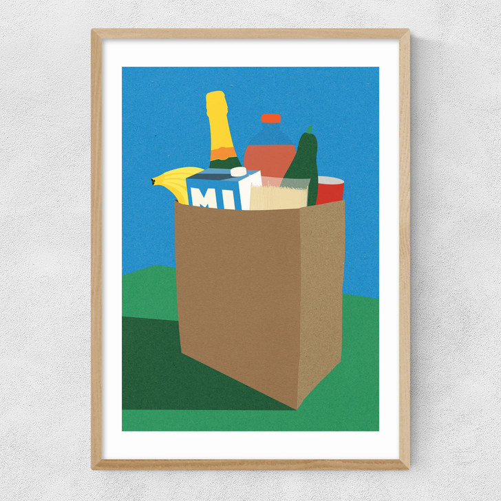 Weekly Grocery Haul Narrow Oak Frame Weekly Grocery Haul Narrow Oak Frame