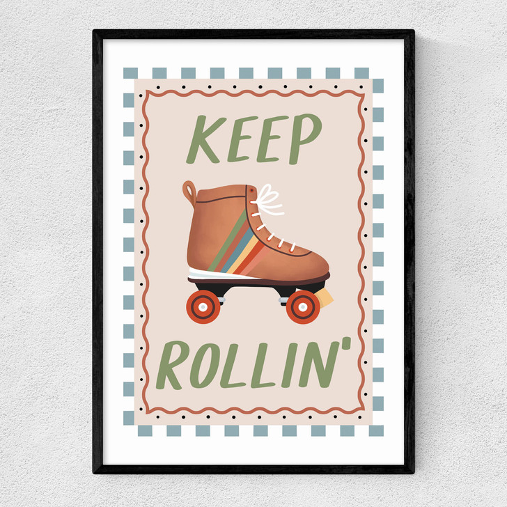 Keep Rollin Narrow Black Frame