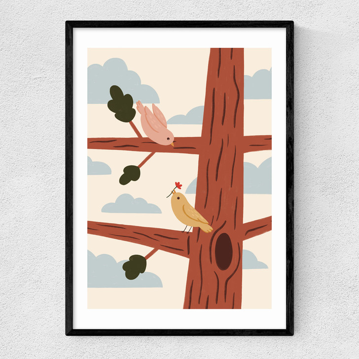 Two Little Birds Narrow Black Frame Two Little Birds Narrow Black Frame