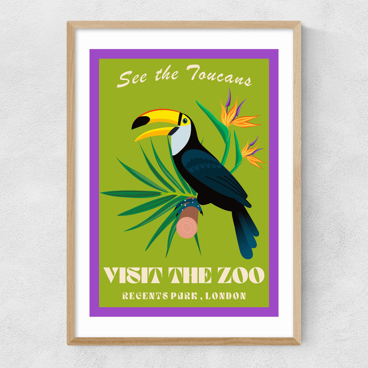 Zoo Toucan Narrow Oak Frame Zoo Toucan Narrow Oak Frame
