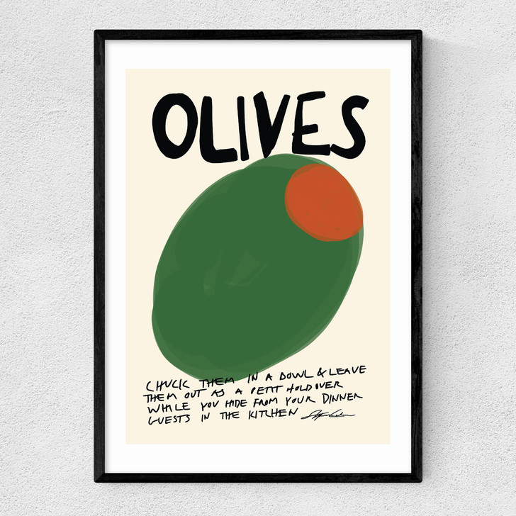Olives Narrow Black Frame