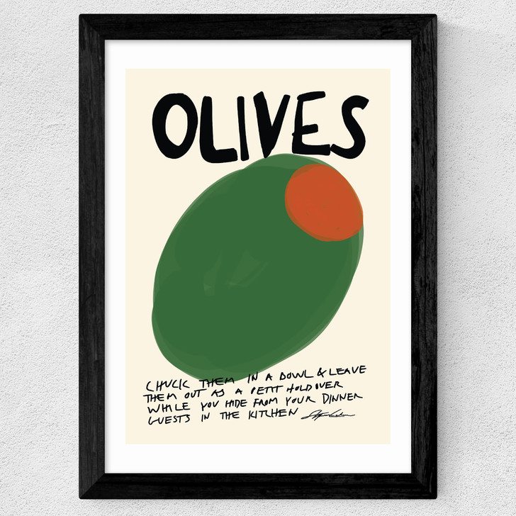 Olives Wide Black Frame