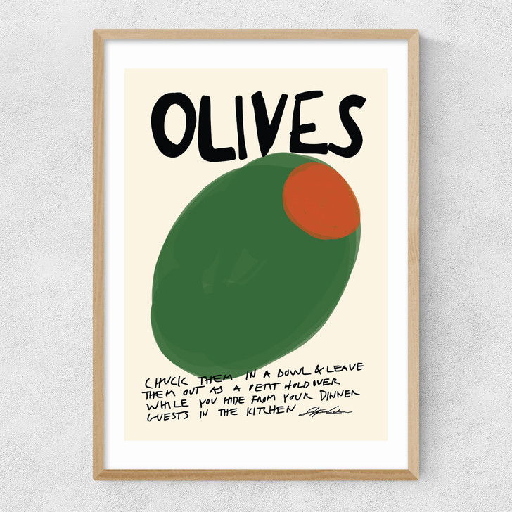 Olives Narrow Oak Frame