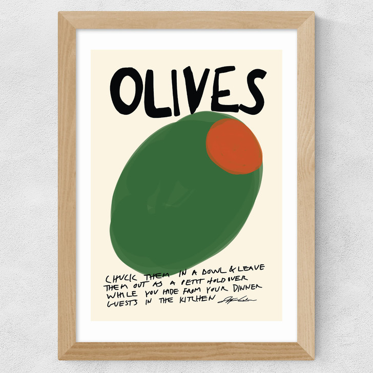 Olives Wide Oak Frame