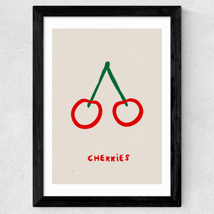 Cherries by SimplyExtraJordanary Wide Black Frame Cherries by SimplyExtraJordanary Wide Black Frame