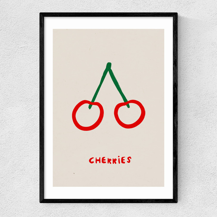 Cherries by SimplyExtraJordanary Narrow Black Frame
