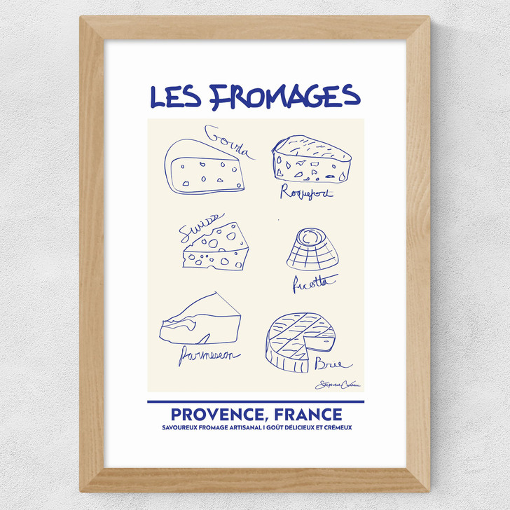 Les Fromages Wide Oak Frame