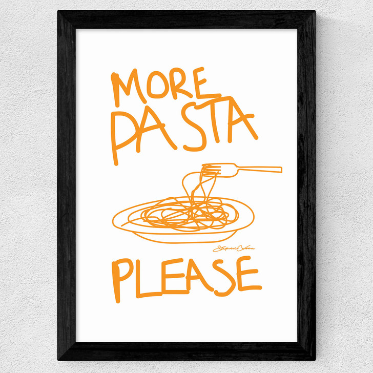 More Pasta Please Wide Black Frame More Pasta Please Wide Black Frame