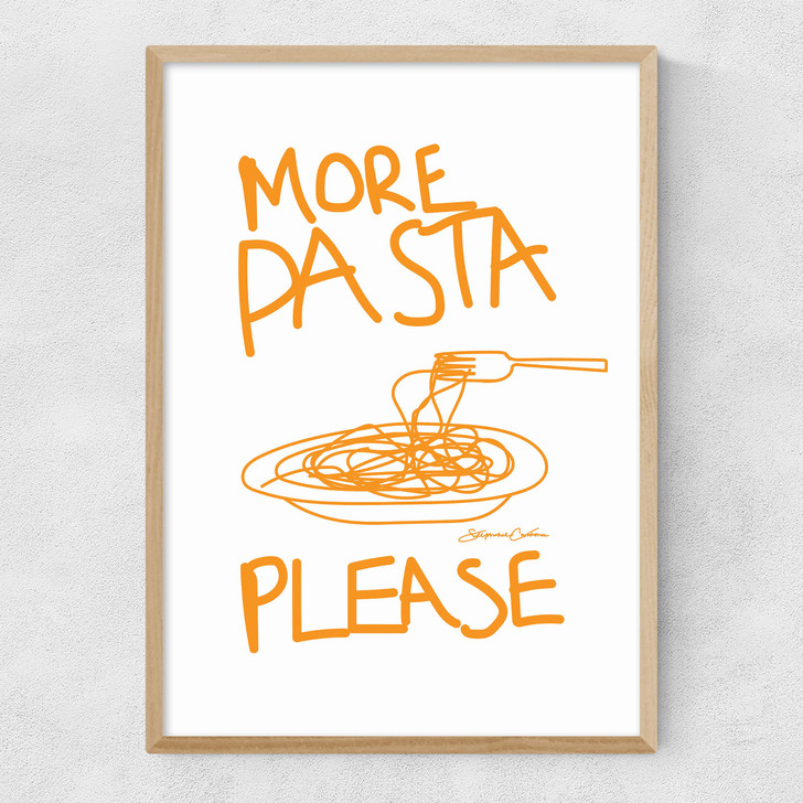 More Pasta Please Narrow Oak Frame More Pasta Please Narrow Oak Frame